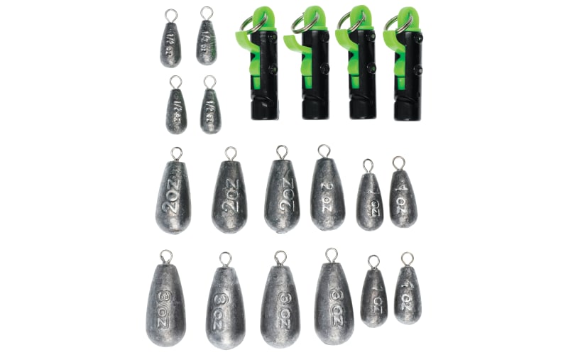 Bass Pro Shops Advanced Angler 21-Piece Pressure-Lock Snap Weight Kit