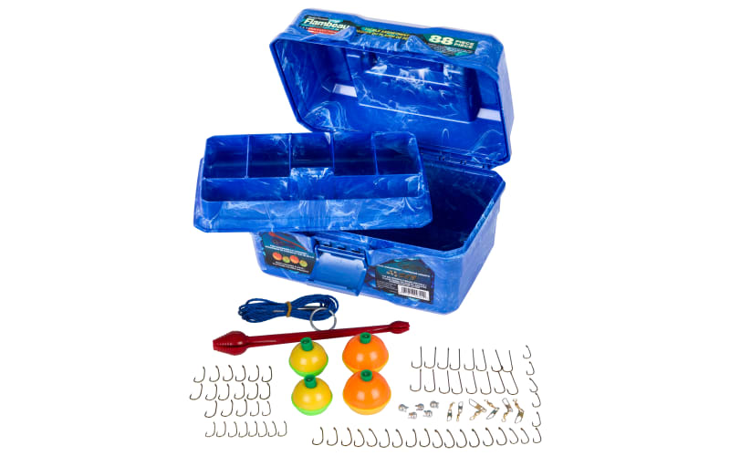 Flambeau Outdoors 355BMR Big Mouth Tackle Box 89-Piece Kit, Complete  Starter Fishing Tackle Kit with Stringer, Hooks, Bobbers and More - Pearl  Blue Swirl, Calls & Lures -  Canada