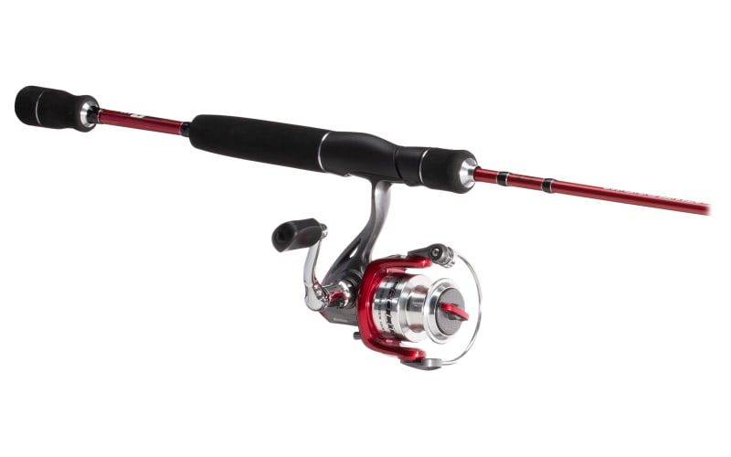 Moobody Children's Fishing Rod and Reel Combo with Hooks, Lures, and Tackle Box - Spinning Rod for Kids, Size: 38, Red