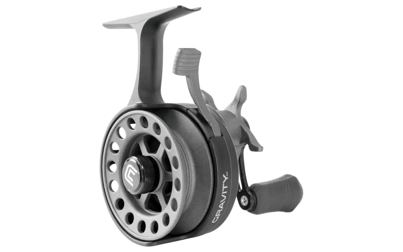 clam inline ice fishing reel Spooler Elite Bronze lure sizes Clam 14479 Gravity Elite Reel
