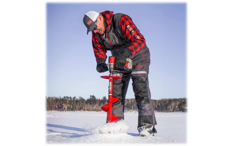 Eskimo 35600 Ice Fishing 8 Inch Steel Blade Pistol Ice Auger Bit  Attachment, Red 