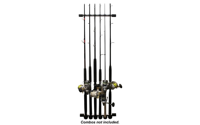 Rush Creek Creations 17-Rod Spinning Rod Storage Rack with Heavy