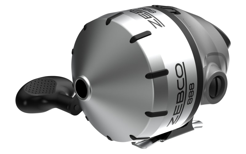 Zebco 888 Spincast Fishing Reel, Size 80 Reel, Changeable Right- or Left-Hand  Retrieve, Built-in Bite Alert, 2.6:1 Gear Ratio, Pre-spooled with 25 lb  Zebco line, Silver