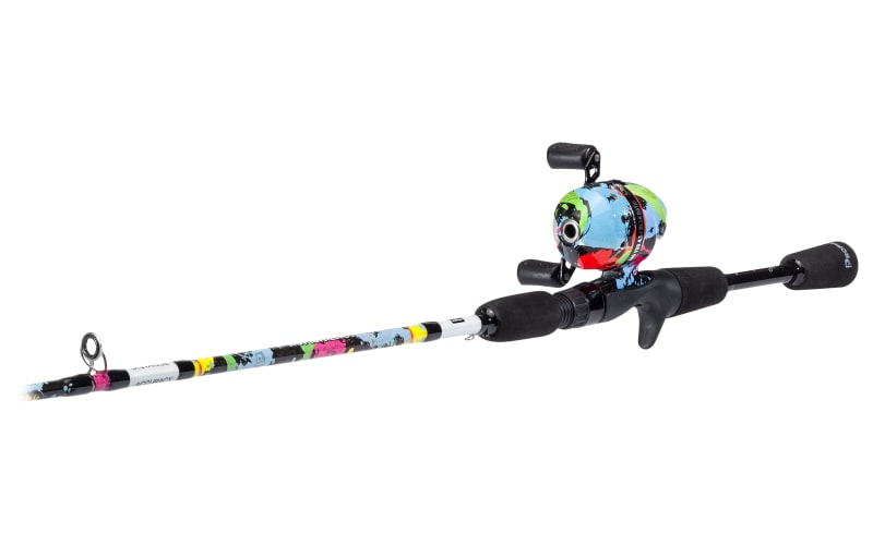 color splash fishing pole Zebco Spinning Reel and Rod Combo, 6-Foot 2-Piece Fishing Pole, Size 20 Reel, Changeable Right- or Left-Hand Retrieve, Pre-Spooled with 8-Pound Line, Green Sports & Outdoors Splash comes pre Sougayilang Spinning Fishing Reel Rod