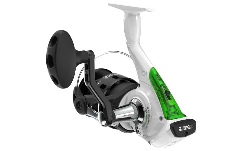 beeping fishing reel Zebco Bite Alert Spinning Combo