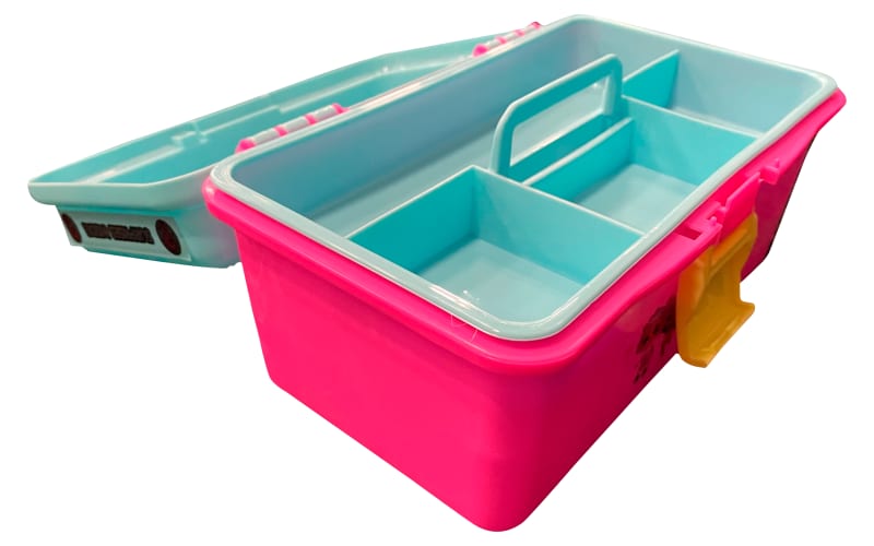 Kid Casters L.O.L Surprise Play Box Tackle Box w, 5 Fishing Surprises  Inside New