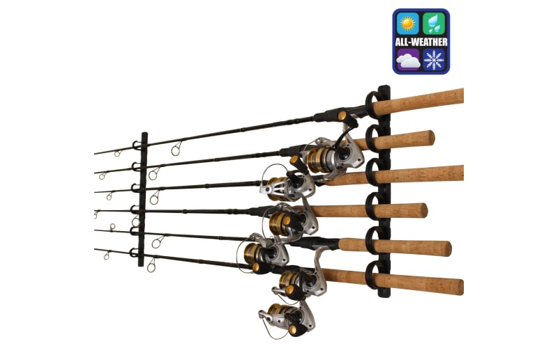 Rush Creek Creations 3-in-1 All-Weather 6 Rod Wall Holder