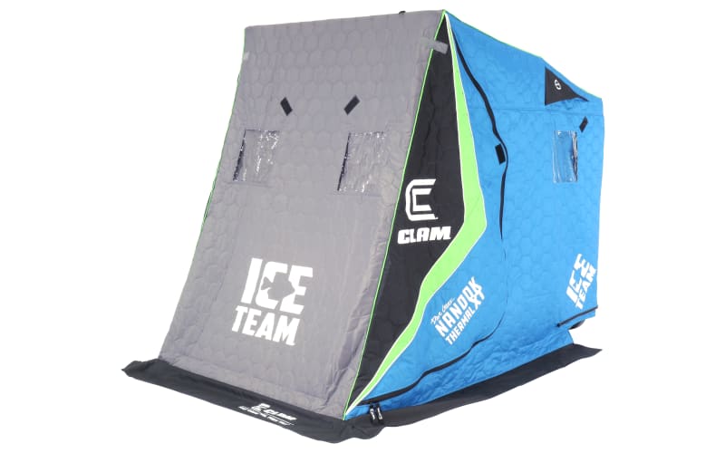 Clam Ice Team Nanook XT Thermal Ice Shelter-Blue
