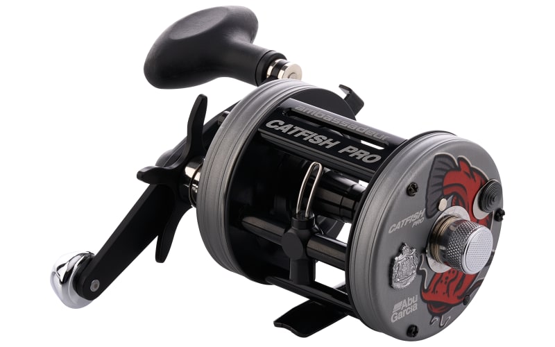 My new catfish set-up is a beast, reel is an Abu Garcia Ambassador, rod was  a gift so I don't know the brand but it's 10ft, and line is 30ib red Cajun 