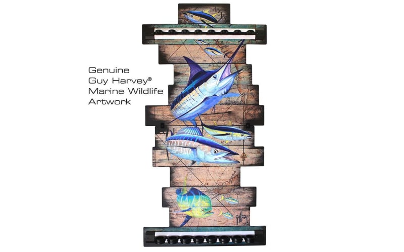 Guy Harvey | Ancient Map 8 Rod Wall Rack