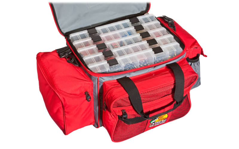 Bass Pro Shops Extreme Qualifier 370 Tackle Bag System - Red/Gray