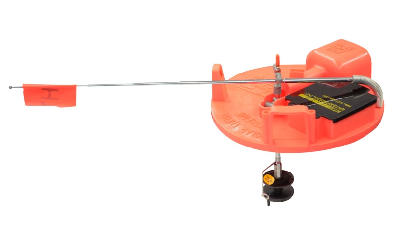 Ice Fishing Tip-Up Lightweight Fishing Rod Tip-Up Orange Flag