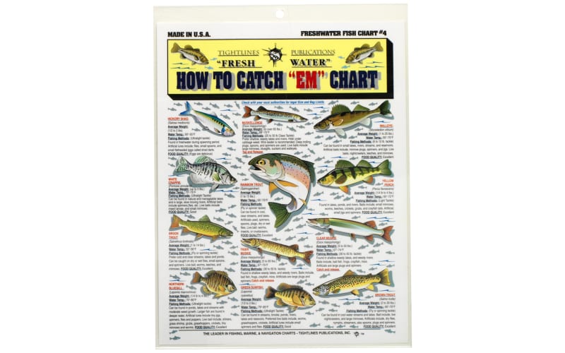 catch em all fishing lures More Down Size Pack  Catch More LLC this laminated fishing chart is just the right thing for you How To Catch 'Em Fishing