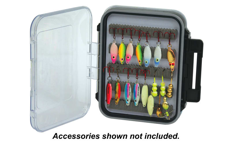 ice jig tackle box Tungsten Fishing Kit Approximately 4 x 3 x 1 DOUBLE-SIDED COMPARTMENT/FOAM WATER-PROOF JIG BOX