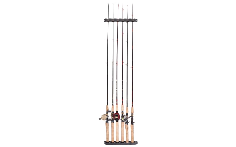 Fishing Rod Holders 6-Rod Rack Vertical Pole Holder Wall Mount Modular