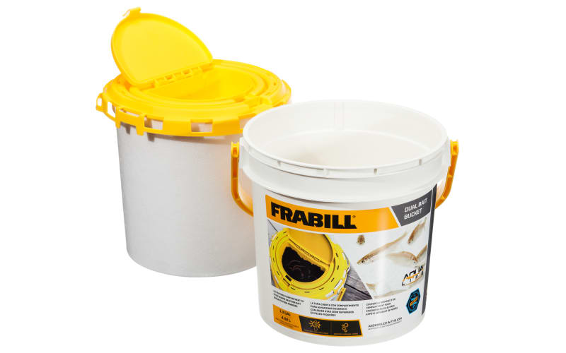 Frabill Insulated Dual Bait Bucket with Aerator