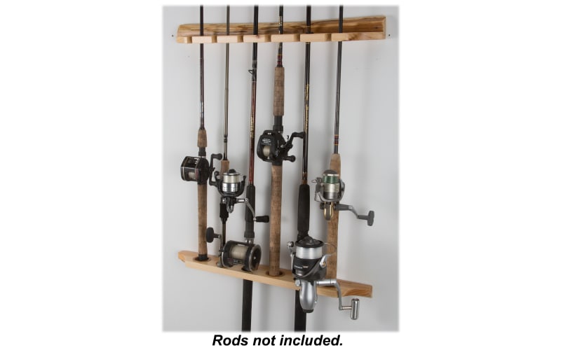 Rush Creek Creations 2-Piece 6 Fishing Rod Wall and Ceiling Storage Rack