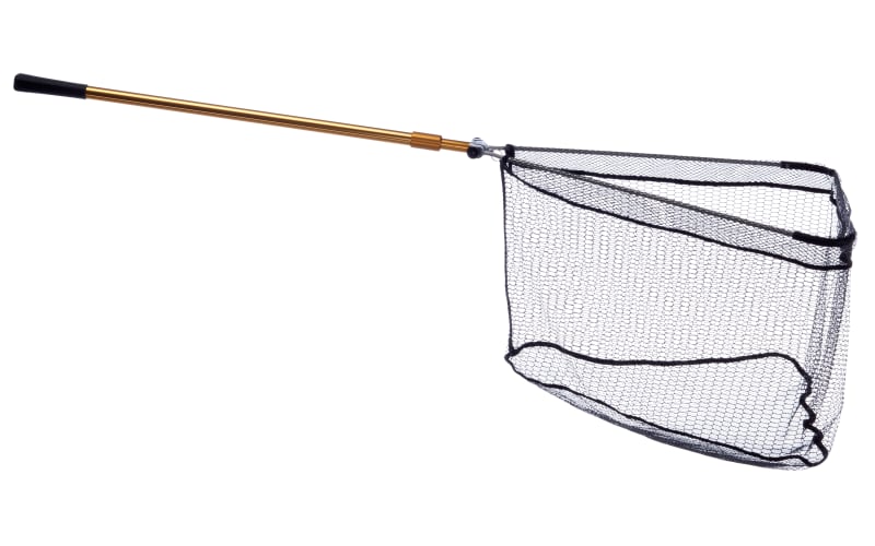 Bass Pro Shops Gold Series Folding Landing Net - GOLD/Black