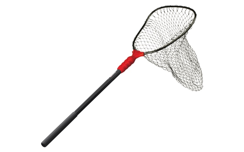 ego fish landing nets S2 Slider REACH Large 22" PVC Mesh Net strong extruded aluminum scoop hoop with black anodized finish and come in your choice of handle length and net style Ego Reach-Rubber Net