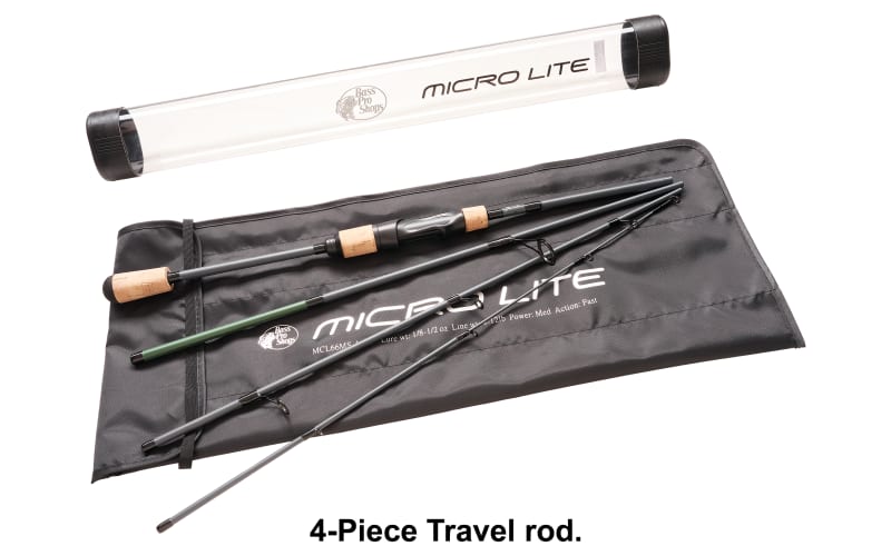 Bass Pro Shops Micro Lite Graphite Spinning Travel Rod | Bass Pro