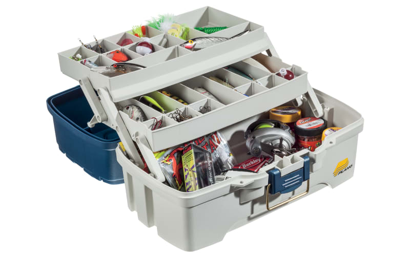 Plano 2 Tray Tackle Box Blue/White