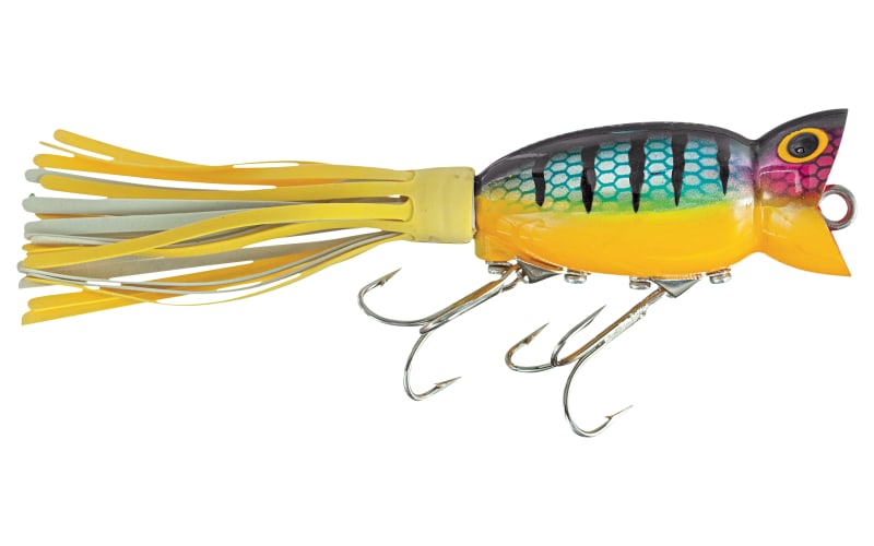 Topwater Hard Baits - Arbogast Hula Poppers (4) and Heddon Moss Boss (1) -  NEW