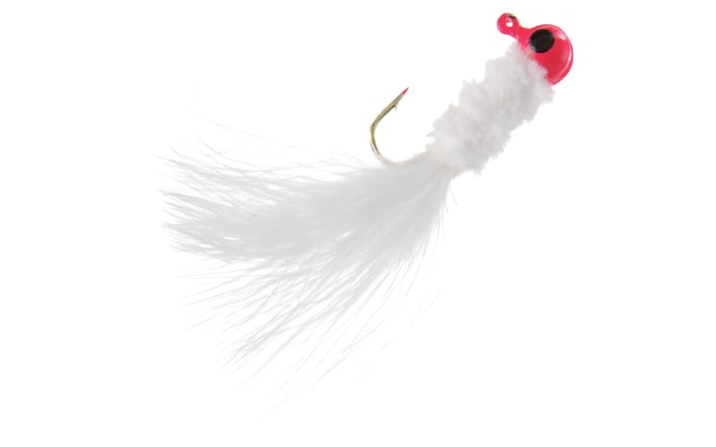bass pro shop crappie lures Bass Pro Shops Marabou Crappie Jig - Pink/White/White