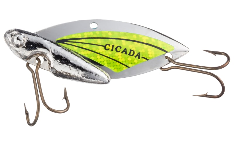 cicada ice fishing lures 1Pcs Lure, Lifelike 3D Holographic Eyes Freshwater Bait Rattle for Aggressive Bass Suitable for Fishing Enthusiasts : Sports & Outdoors The color of the hook looks like a cicadas foot Reef Runner Cicada
