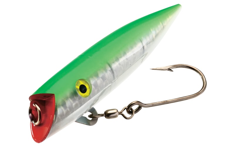 Silver Horde Ace Hi Plug - UV Green/Silver Mylar