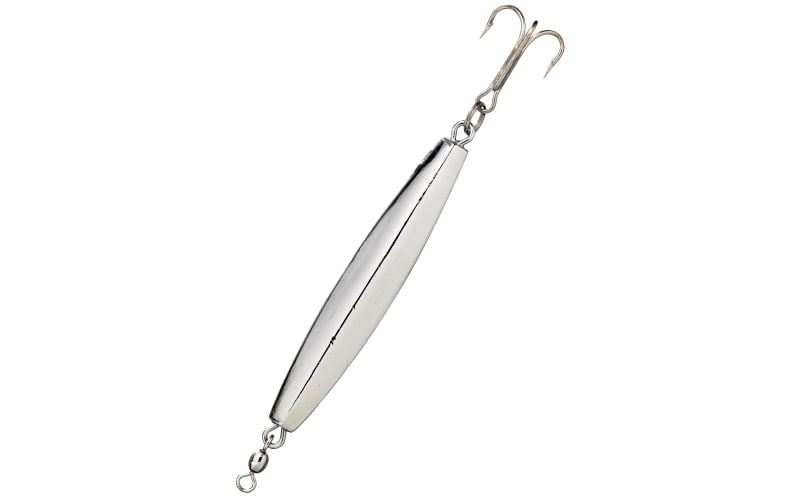 diamond jig ice fishing lure Jigging World Jigs with Tubed Tail Smooth Chrome with Red Tail / 6 oz The Bead Diamond Jig has set the standard for quality ability for over 70 years 12 oz Glow Diamond Jig