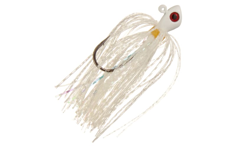 No Alibi - Alien Jig Inshore Series - Fluorescent White Skirt, 1/2 oz / 14.1 g White Head, 3 pc | Fish307.com