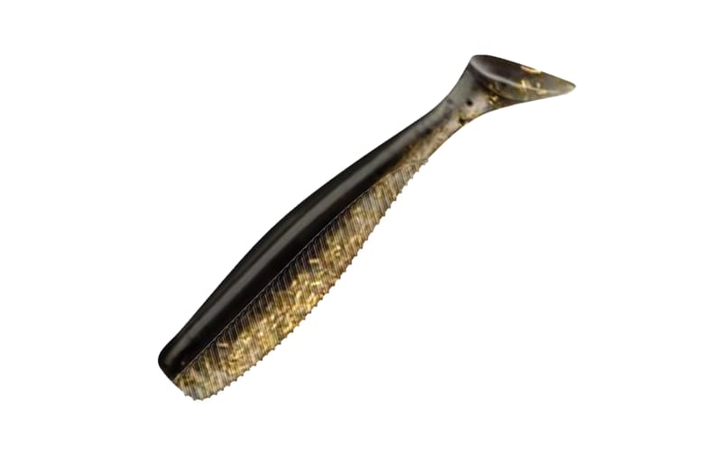 Vudu Quiver Shad - 3 - Rootbeer/Chartreuse Tail