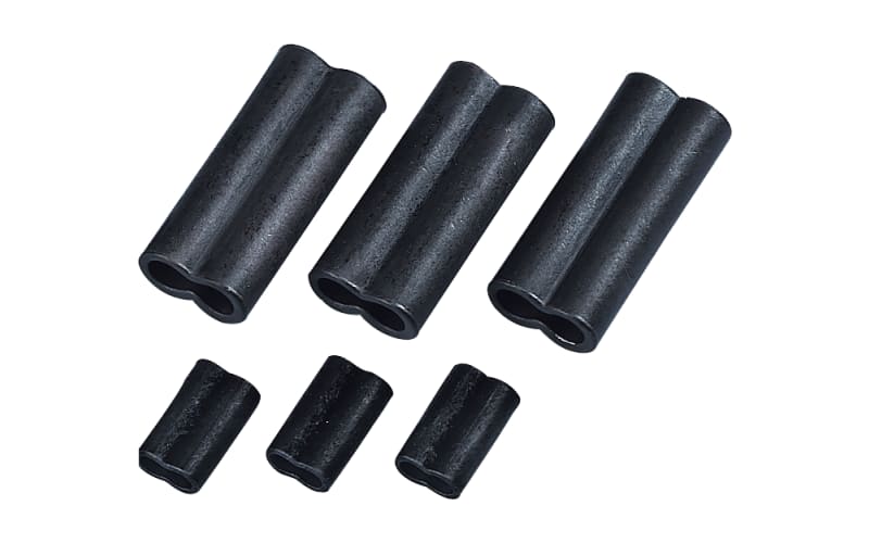 BAFOVY Manches à Sertier, 100pcs 6 Tailles Double Baril Crimp