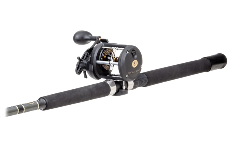 bass pro gold cup fly reel Offshore Angler Gold Cup Levelwind Reel and Rod Combo
