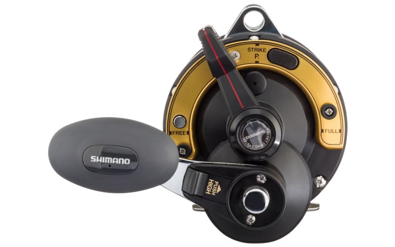 Two Shimano TLD 50LRSA 2speed reels matched w/ Okyaia bent but rods.