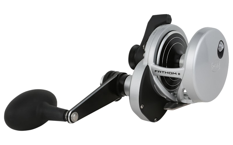 penn fathom master fishing rod FTH200LPHS Low-Profile Baitcasting Reel stainless steel main and pinion gears and a double Penn Fathom Master Boom Downriggers