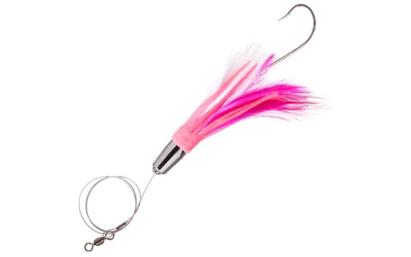 feathers for fishing lures Jaw Tuna & Mahi Suitable for trolling speeds between 2 and 20 knots and adaptable from surface fishing to downriggers Eagle Claw Lazer Dressed Treble