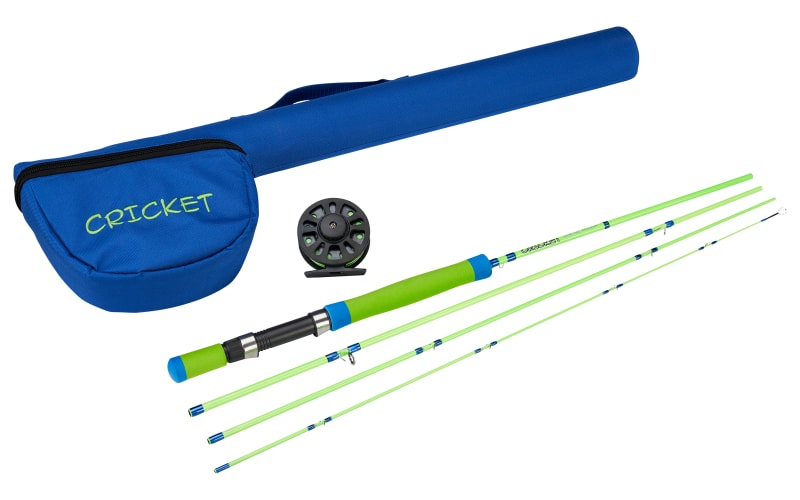 White River Fly Shop Cricket Youth Fly Outfit - Green/Blue