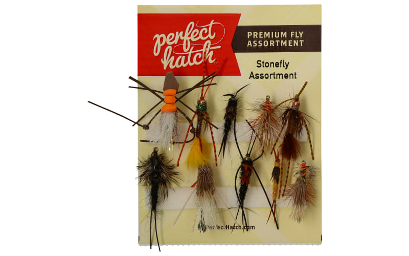 Perfect Hatch Premium 10-Pack Stonefly Fly Assortment