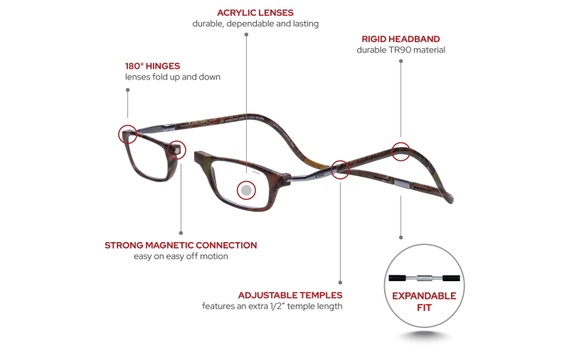 CliC Reader XL Reading Glasses with Neck Band | Bass Pro Shops