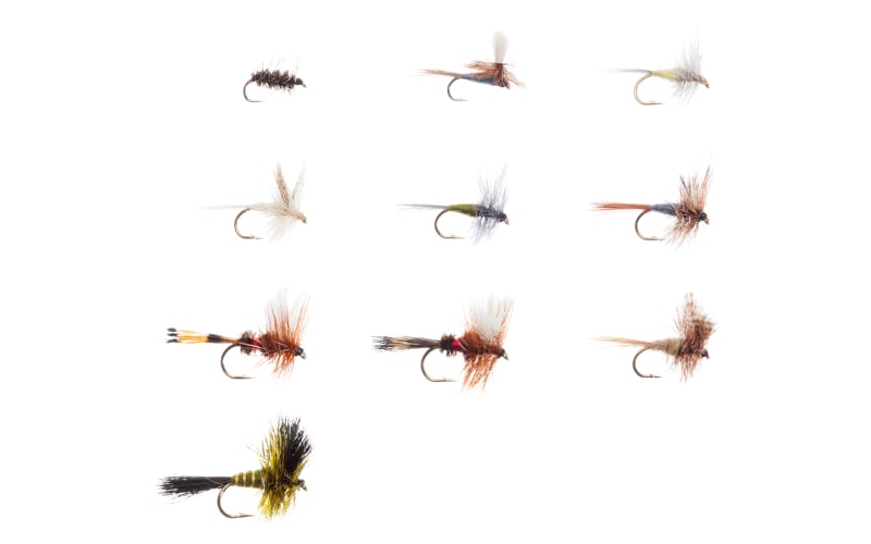 cabela's fly fishing lures White River Fly Shop 10-Piece Classic Dry-Fly Assortment