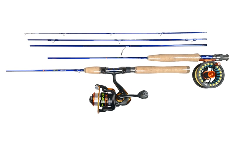 fly spin combo rod Tarpon Alley Kit Wetfly Ionic Fly + Spin Combo also comes with rod travel case and neoprene sleeves for fly reel and spin reel Trout Ultralight Fly Rod Combo
