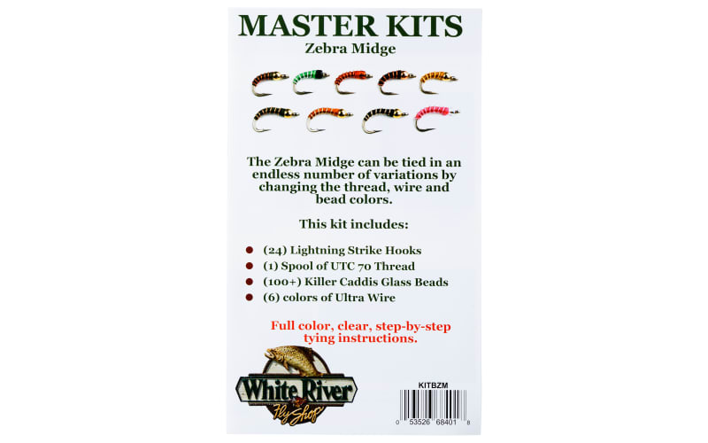 White River Fly Shop Masters Zebra Midge Fly Tying Kit