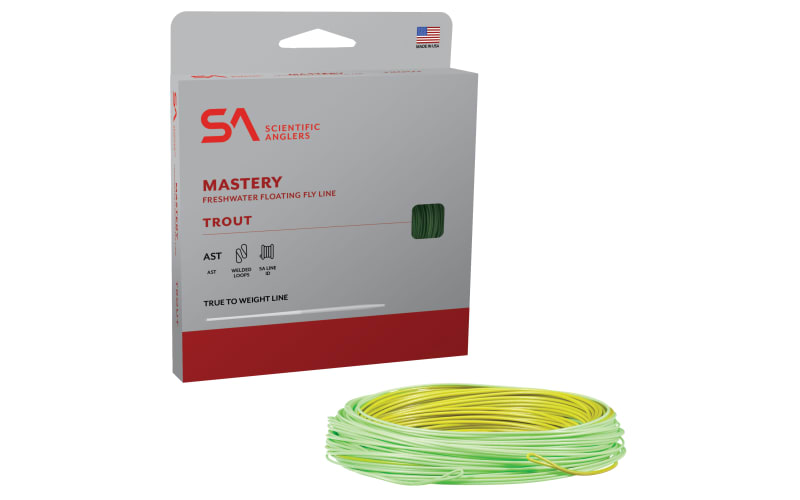 (取寄) サイエンティフィックアングラーズ マスタリー テクスチャー トラウト フライ ライン - ウェイト フォワード Scientific Anglers Mastery Textured Trout Fly Line - Weight Forward  Yellow Scientific Anglers Mastery Trout Fly Line | Bass Pro Shops