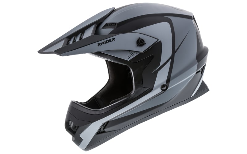 bass pro shop motorcycle helmets Raider Z8 MX Helmet for Adults - Black/Silver