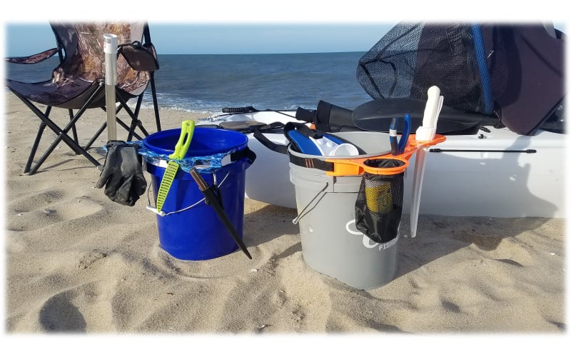 Ice Fishing Bucket Tools Organizer for 5 Gallon Bucket Caddy