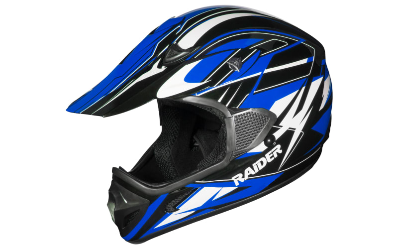 Black and blue dirt bike helmet clearance