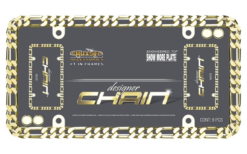 Cruiser Accessories Designer Chain II License-Plate Frame with