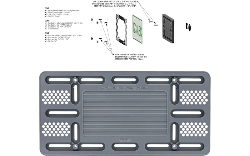 Cruiser Accessories Find My Auto License-Plate Mount | Bass Pro Shops
