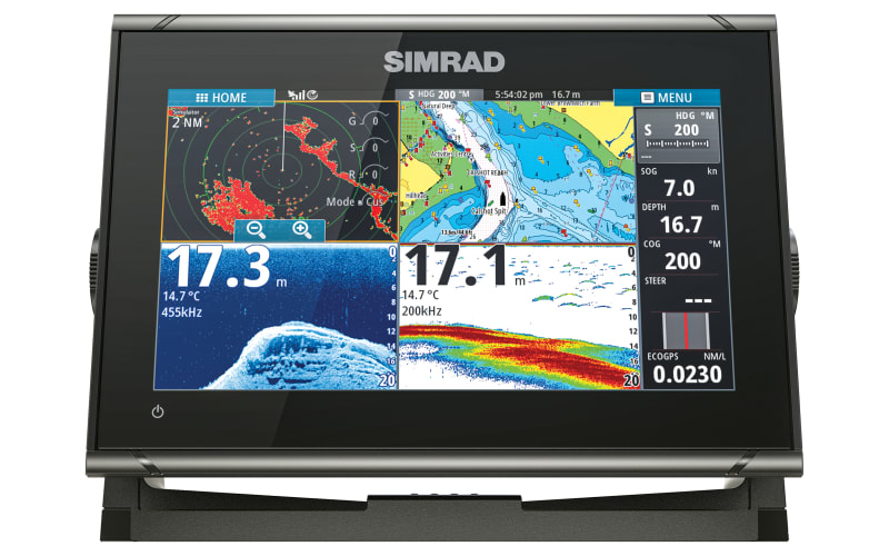 Simrad GO9 XSE Chartplotter/Fishfinder 000-14840-002 with Active Imaging 3-in-1 Transducer & C-MAP Discover Chart